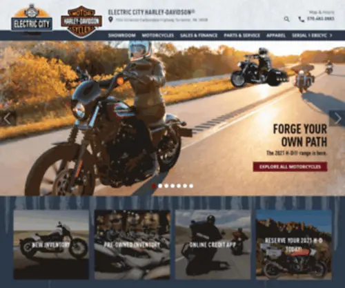 Echarleydavidson.com(Electric City Harley) Screenshot
