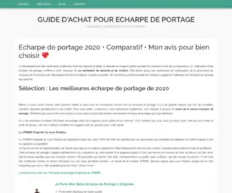 Echarpes-DE-Portage.com(Guide d&#039;achat pour echarpe de portage) Screenshot
