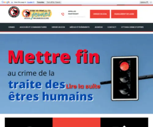 Echecaucrime.ca(Echec au Crime de la region de la nationale) Screenshot