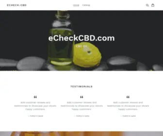 Echeckcbd.com(Echeck-cbd) Screenshot