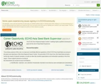 Echocommunity.org(Underexploited crops) Screenshot