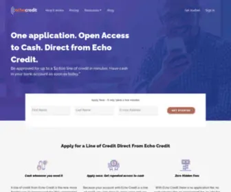 Echocredit.com(A Line of Credit Loan from Echo Credit) Screenshot