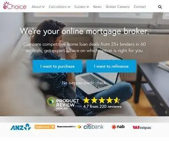Echoice.com.au(EChoice Award Winning Mortgage Brokers) Screenshot