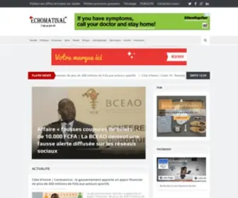 Echomatinal.com(Site d'actualité ivoirienne et internationale) Screenshot