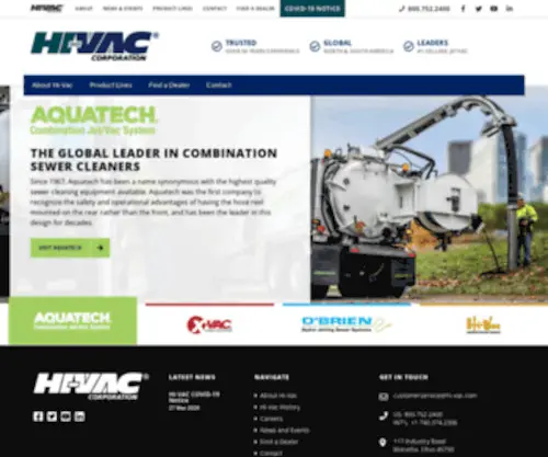 Echosweepers.com(Hi-Vac Corporation) Screenshot