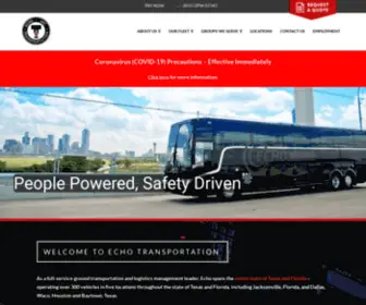 Echotransportation.com(Full Service Texas Charter Bus Rental) Screenshot