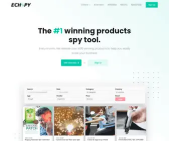 Echspy.com(Echspy is the most advanced product and ad search tool on the market) Screenshot