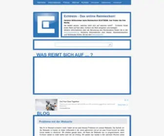 Echtreim.de(Das online Reimlexikon) Screenshot