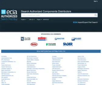 Eciaauthorized.com(Electronic Component Search of Authorized Distributors) Screenshot