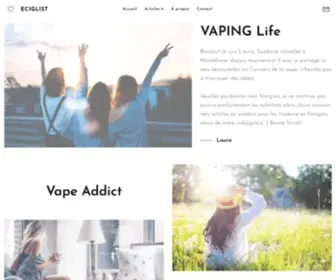 Ecigaretteslist.com(E cigarette) Screenshot