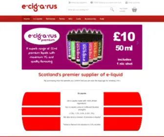 Ecigarus.co.uk(Ecigarus ltd) Screenshot