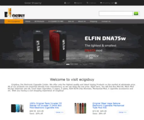 Ecigsbuy.com(Buy Electronic Cigarettes From China E Cig Manufactory) Screenshot