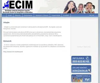 Ecim.sk(Titulná stránka) Screenshot