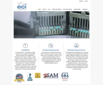 Ecipharma.com(ECI Pharmaceuticals) Screenshot