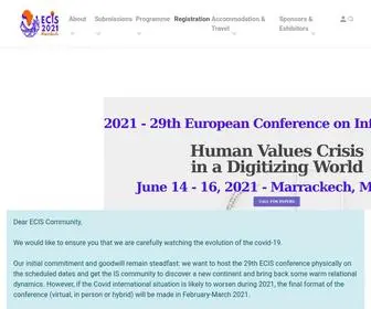 Ecis2021.com(ECIS 2021) Screenshot