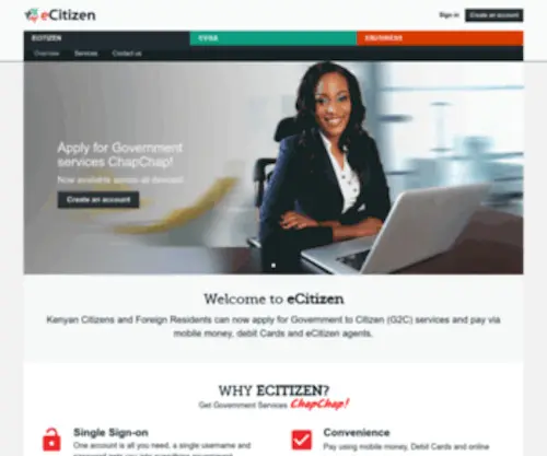 Ecitizen.go.ke(Gateway to All Government Services) Screenshot