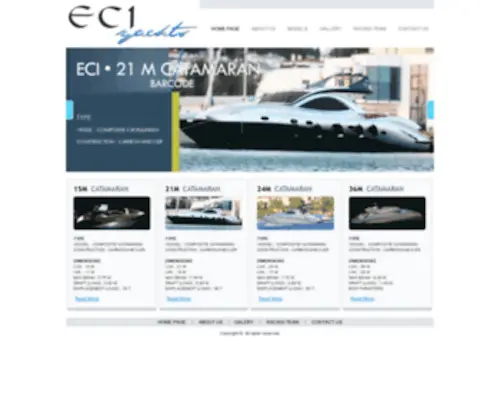 Eciyachts.com(ECI YACHTS) Screenshot