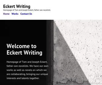 Eckertwriting.com(Homepage of Tom and Joseph Eckert) Screenshot