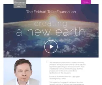 Eckharttollefoundation.org(Changing the world from within) Screenshot