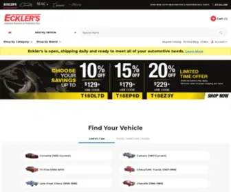 Ecklers.com(Automotive Parts and Accessories) Screenshot