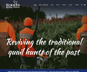 Eckmanhuntingpreserve.com(Quail Hunting in Northeast Kansas) Screenshot