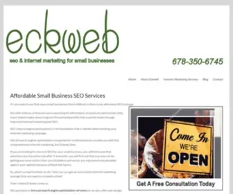 Eckweb.com(SEO Services For Small Business) Screenshot