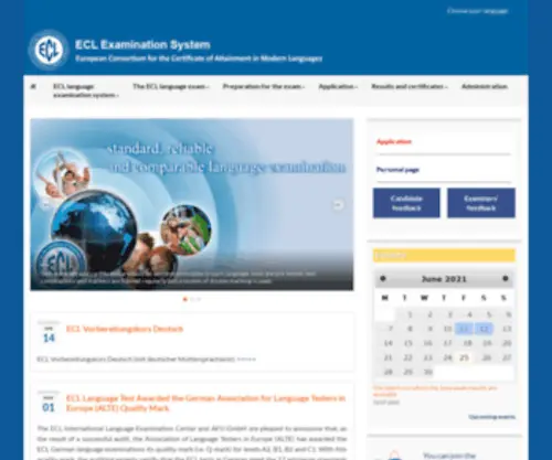 ECL-Test.com(European Consortium for the Certificate of Attainment in Modern Languages) Screenshot