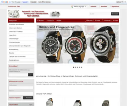 ECL-Uhren.de(Armbanduhren und Schmuck guenstig kaufen bei ecl) Screenshot
