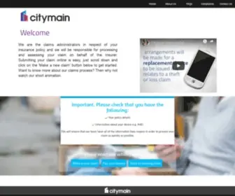Eclaimcity.co.uk(Online Claims Portal) Screenshot