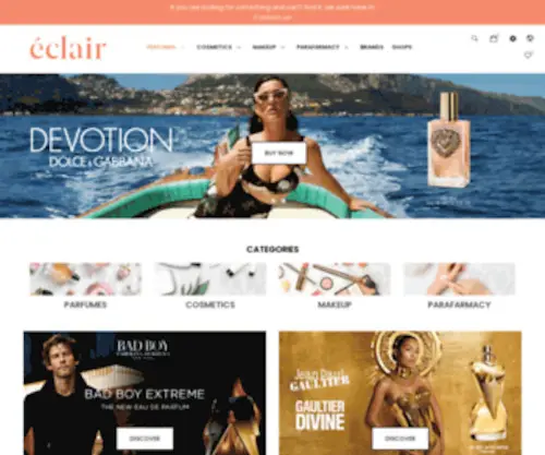 Eclair-Parfumeries.com(Éclair) Screenshot