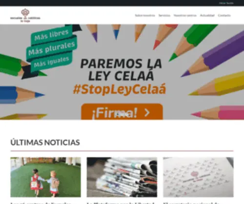 Eclarioja.es(Escuelas Católicas La Rioja Home) Screenshot
