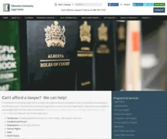 ECLC.ca(Edmonton Community Legal Centre) Screenshot