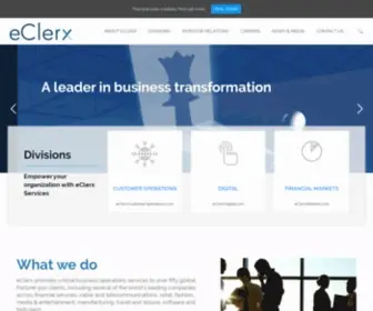Eclerx.com(Process Management & Data Analytics Firm) Screenshot