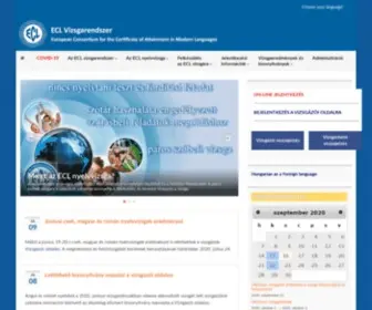 ECL.hu(European Consortium for the Certificate of Attainment in Modern Languages) Screenshot