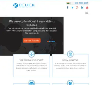 Eclicksoftwares.com(Web Development Company) Screenshot