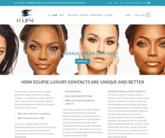 Eclipseluxcontacts.com(Full Coverage Color Contact Lenses for Dark Eyes) Screenshot