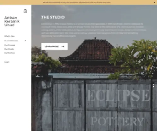 Eclipsepottery.com(Artisan Keramik Ubud) Screenshot