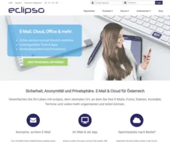 Eclipso.at(E-Mail & Cloud für Österreich) Screenshot