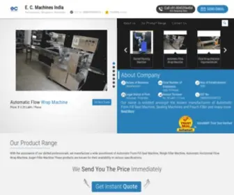 Ecmachinesindia.in(E. C. Machines India) Screenshot