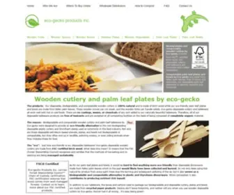 Eco-Gecko.com(Disposable Wooden Cutlery) Screenshot