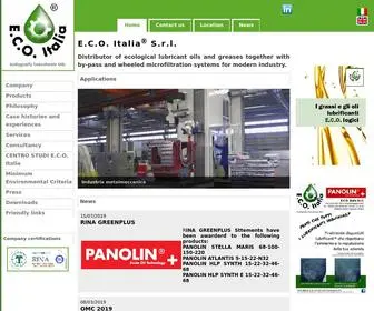 Eco-Italia.net(Lubrificanti ecologici e biodegradabili Panolin) Screenshot