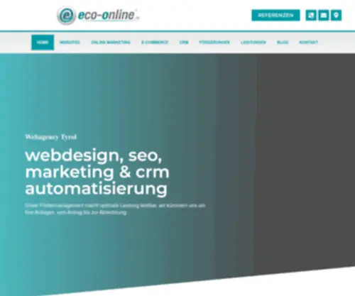 Eco-Online.at(Werbeagentur und Webagentur in Innsbruck in Tirol) Screenshot