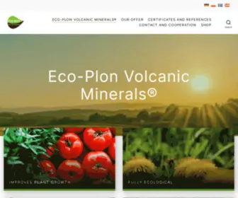 Eco-Plon.com(Eco-Plon Volcanic Minerals®) Screenshot