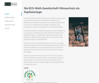 Eco-Watt.de(Klimaschutz als Kapitalanlage) Screenshot
