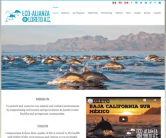Ecoalianzaloreto.org(To protect and conserve our natural and cultural environment) Screenshot