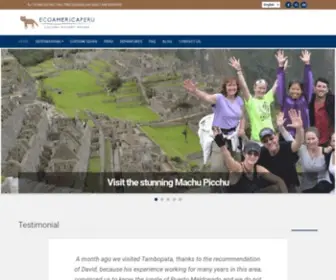 Ecoamericaperu.com(Trips to Machu Picchu Hike) Screenshot