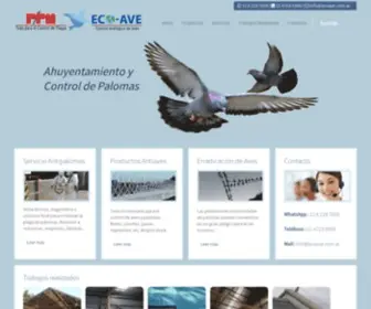 Ecoave.com.ar(Control de palomas ahuyentamiento) Screenshot