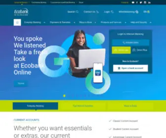 Ecobank.com(The Pan African Bank) Screenshot