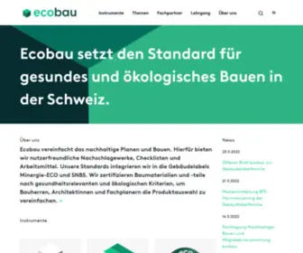 Ecobau.ch(Ecobau / Home) Screenshot