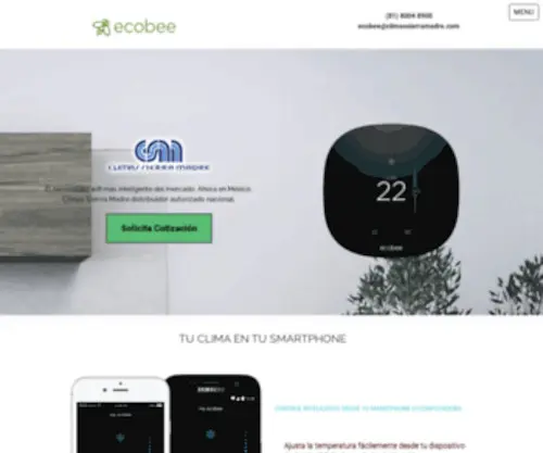 Ecobeesm.com(Ecobee3 México) Screenshot